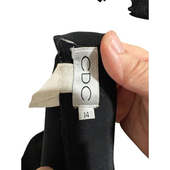 ✌️ 2/$40 ✌️ Black Sleeveless Dress With Unique Back Strap Design Size 14 By CDC - Picture 6 of 6